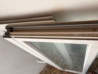 Ventana aluminio cristal 34x115 cm