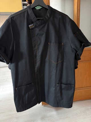 Chaqueta Cocinero Negra Nueva dos marca roger