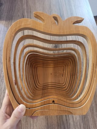 Cesta frutero bambú plegable