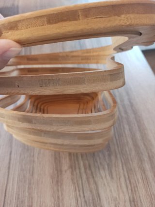 Cesta frutero bambú plegable