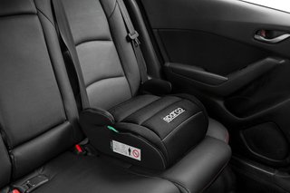 Sparco Alzador Infantil de Asiento de Coche Negro