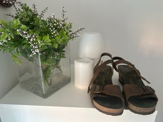 Sandalias Panama Jack Cuero Marrón Talla 38