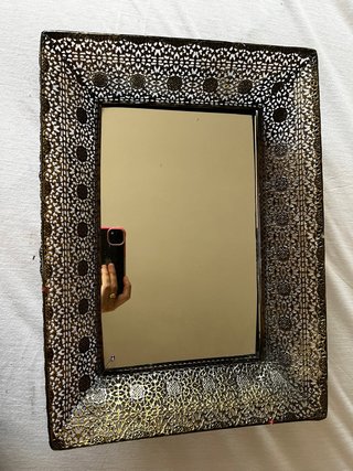 2 Bandejas Espejo Decorativas Metal