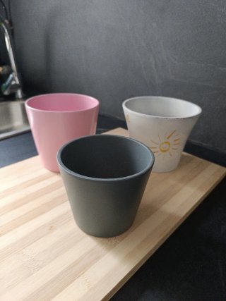 Set 3 Maceteros Pequeños Porcelana