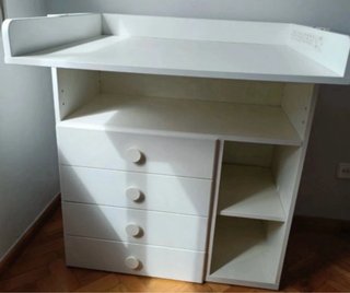 Cómoda cambiador bebé blanca