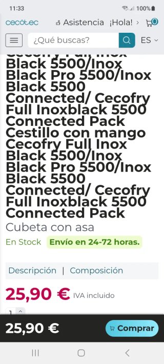 Cubeta Cecofry Full Inox Black 5500