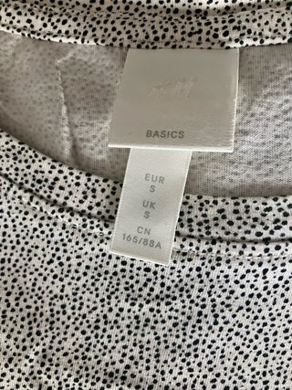 2 Camisetas H&M Talla S Estampado Puntos