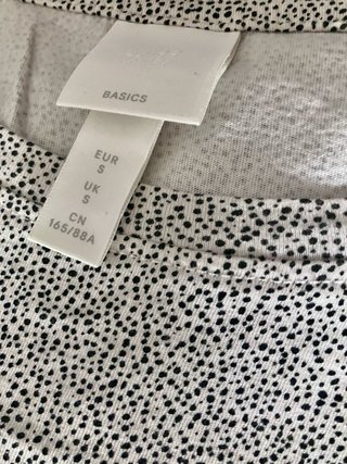 2 Camisetas H&M Talla S Estampado Puntos