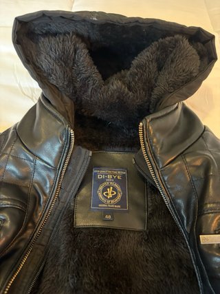 Chaqueta DI-BYE negra con pelo talla 48