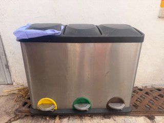 Cubo de basura reciclaje 3 compartimentos