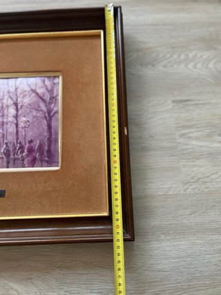 Cuadro vintage madera y metal