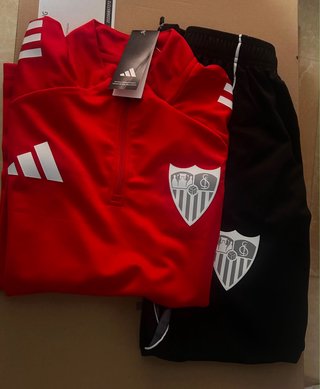 Chándal Sevilla FC Adidas Rojo y Negro
