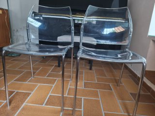 Juego 2 Sillas Transparentes