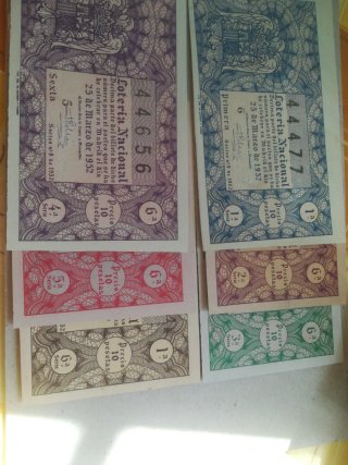 Lotería Nacional Sorteo 9 de 1952 (6 series)