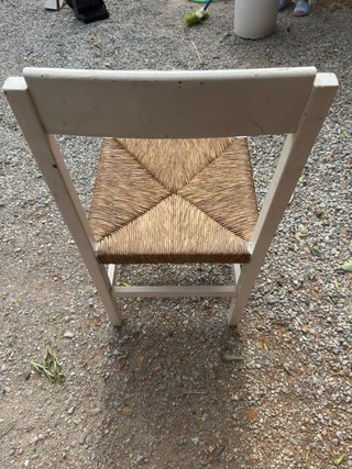 Sillas rústicas asiento paja arroz