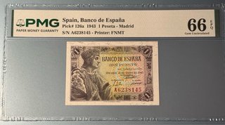 1 Peseta España 1943 Banco de España