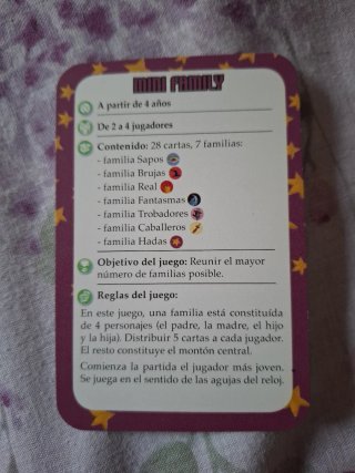 Juego de cartas Mini Family Djeco