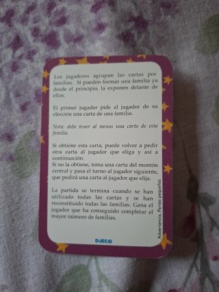 Juego de cartas Mini Family Djeco