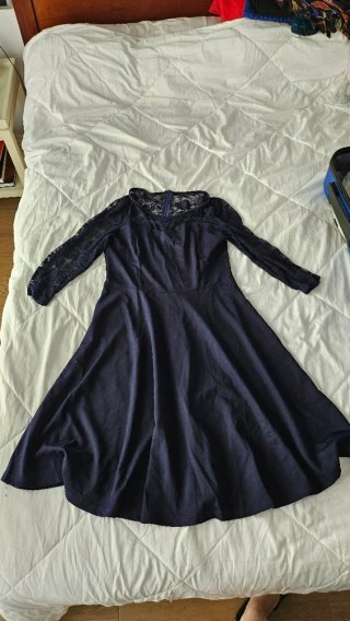 Vestido elegante azul oscuro mujer