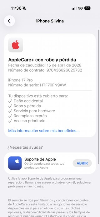 iPhone 17 Pro 256GB Naranja impecable permuto