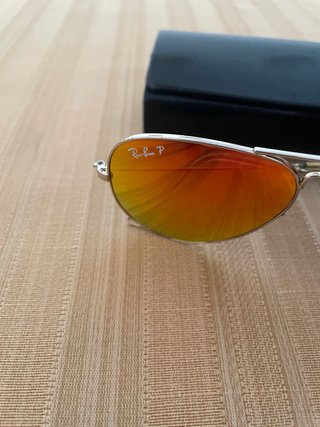 Gafas de Sol Ray-Ban Aviator Naranja/Plata