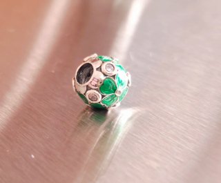 Charm Tréboles Esmaltados Plata