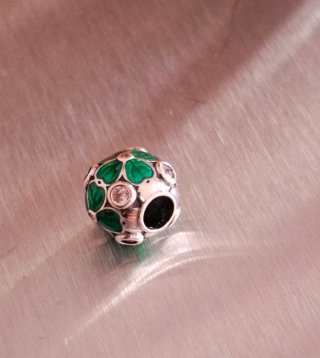 Charm Tréboles Esmaltados Plata