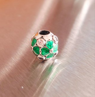 Charm Tréboles Esmaltados Plata