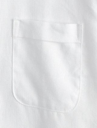 Camisa informal blanca manga corta hombre