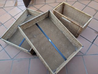 3 Cajas Almacenaje Mimbre IKEA