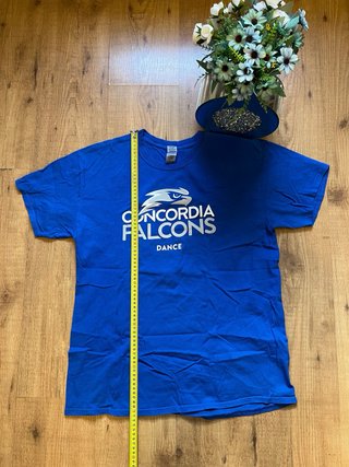T-shirt Concordia Falcons Dance Blu L Vintage USA