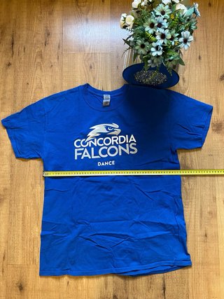 T-shirt Concordia Falcons Dance Blu L Vintage USA