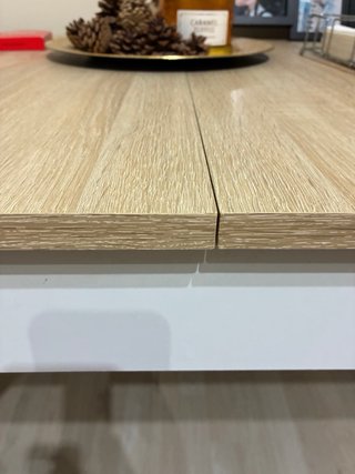 Mesa Comedor Extensible Madera Blanca