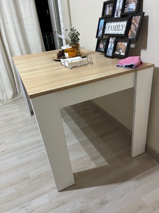 Mesa Comedor Extensible Madera Blanca