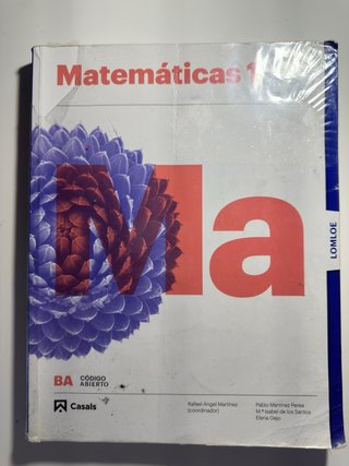 Libro matemáticas 1 bachillerato