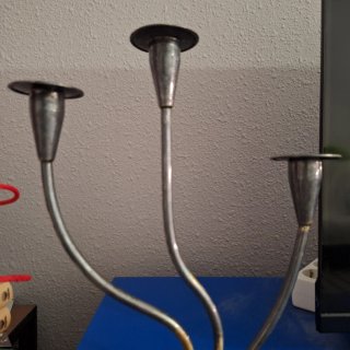 Antiguo Candelabro Art Decó de 3 brazos