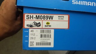 Calzado bici,Shimano SH-M089W Talla 46 SPD Blanco