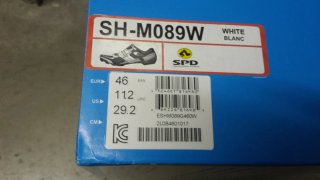 Calzado bici,Shimano SH-M089W Talla 46 SPD Blanco