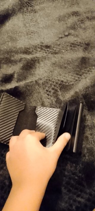 Cartera de Fibra de Carbono Negra