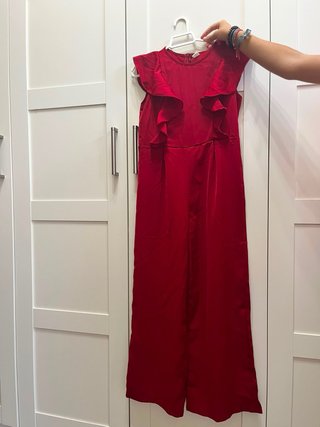 Mono rojo vestir niña