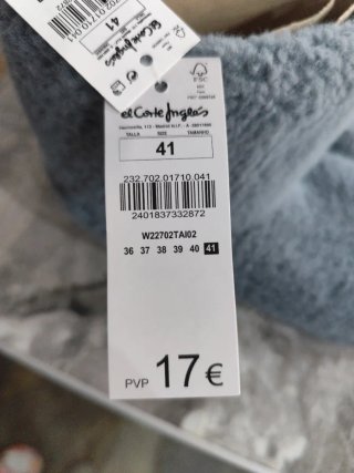 Zapatillas grises de pelo
