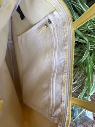 Bolso Tote Amarillo Lacoste Auténtico