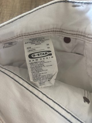 Vaqueros G-Star RAW blancos hombre Talla M