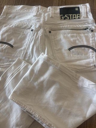 Vaqueros G-Star RAW blancos hombre Talla M