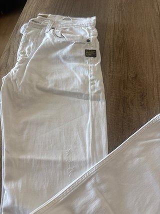 Vaqueros G-Star RAW blancos hombre Talla M