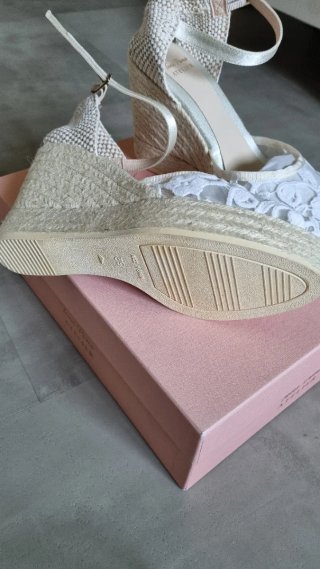 Alpargatas Toni Pons Encaje Blanco Talla 39