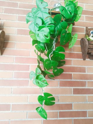 Monstera artificial colgante