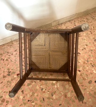 Sedie vintage in legno e juta