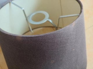Tulipa de lámpara de tela marrón