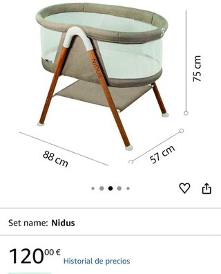 Minicuna Asalvo Nidus para recién nacido